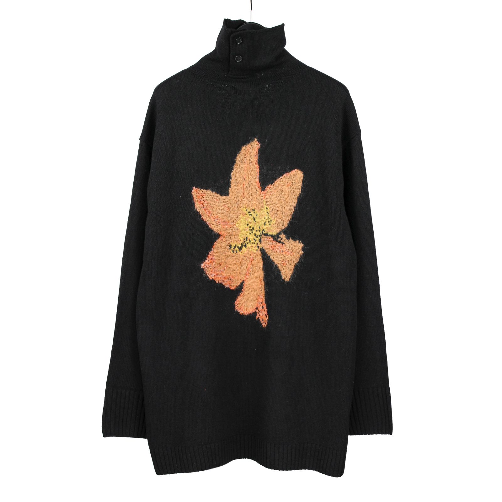 yohji yamamoto - pour homme 花柄タートルあき長袖 / HX-K16-181