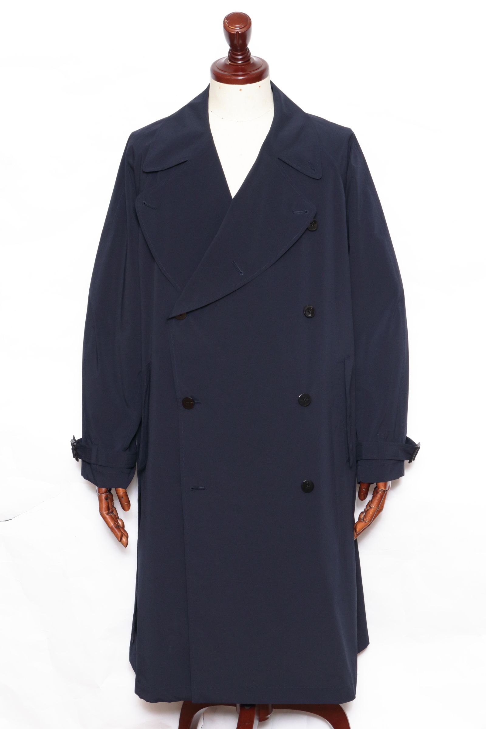 ES:S - 撥水ポリエステル タイプライター トレンチ / チャコール