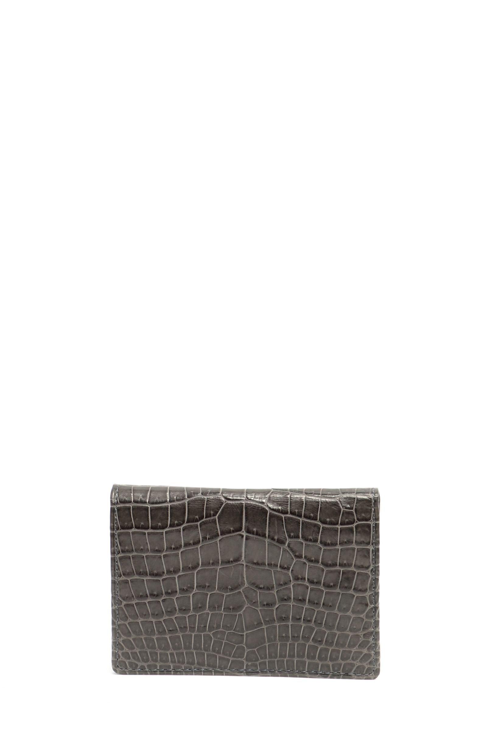 ZAO - 【最高級】 マットスモールクロコ (ポロサス) 名刺入れ