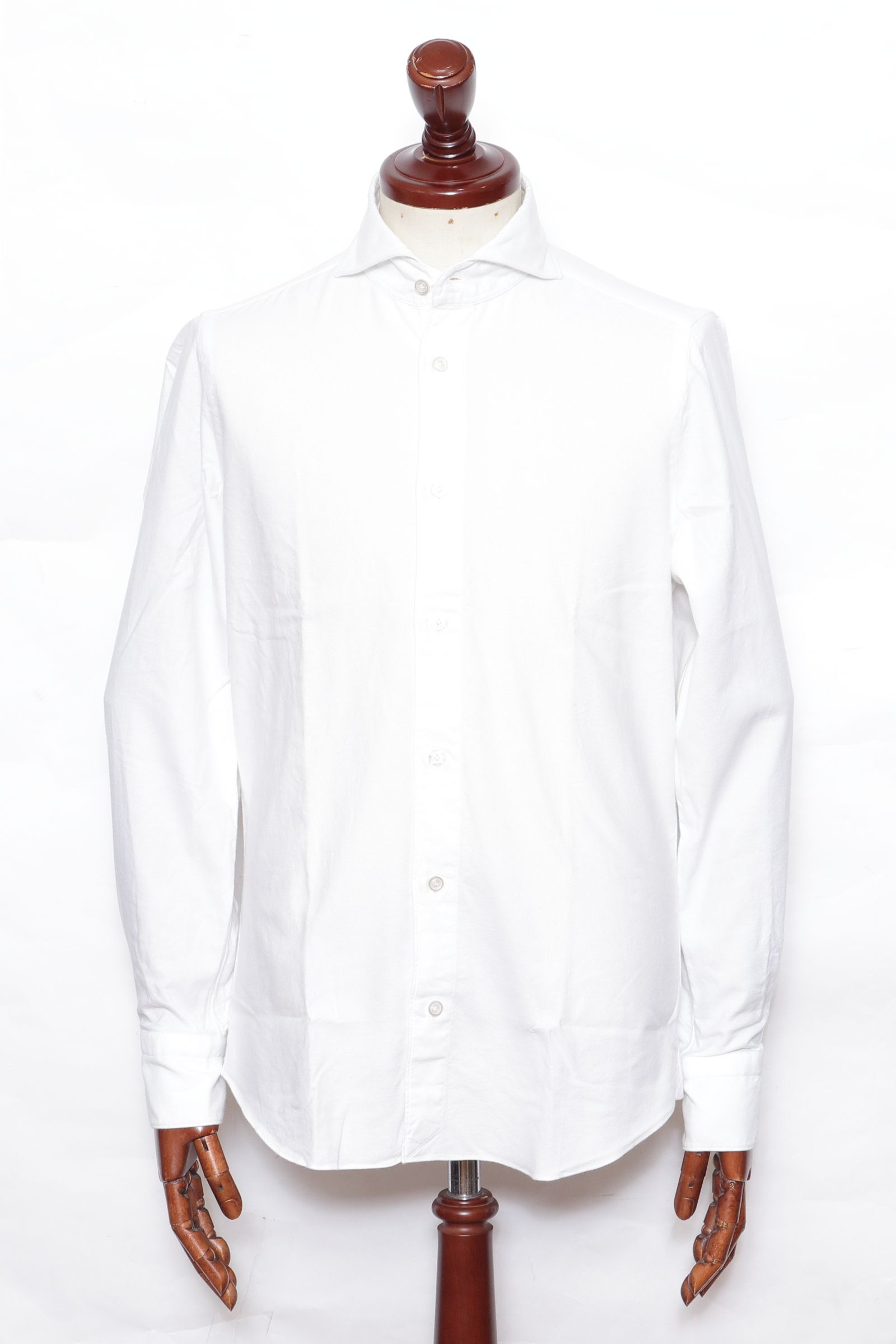 □Finamore コットンシャツ ホワイト M セルジオ 美品！FINAMORE