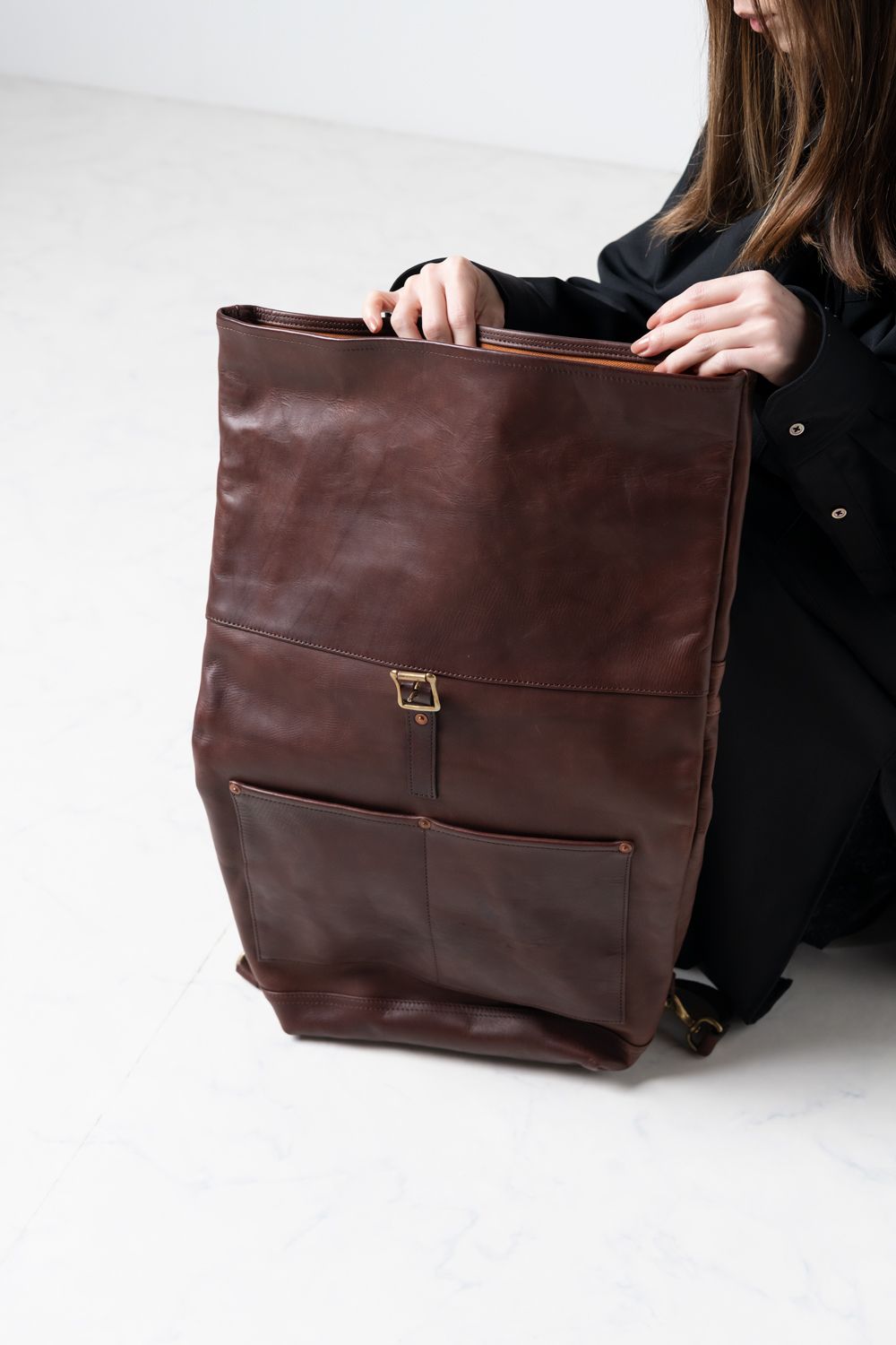 vasco - 【26SS / 予約受付中】LEATHER ROLLTOP RUCKSACK [BROWN