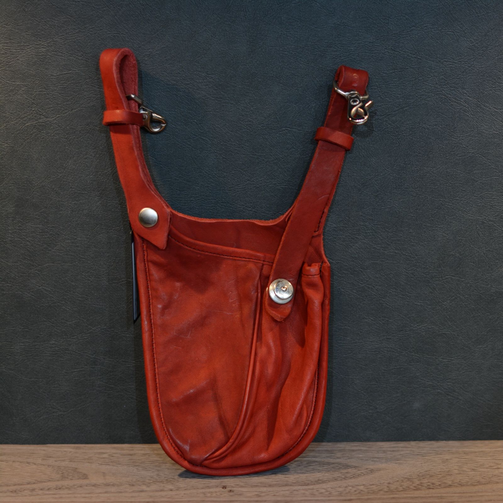 ISAMU KATAYAMA BACKLASH - ダブルショルダーレザー製品染め ウエスト