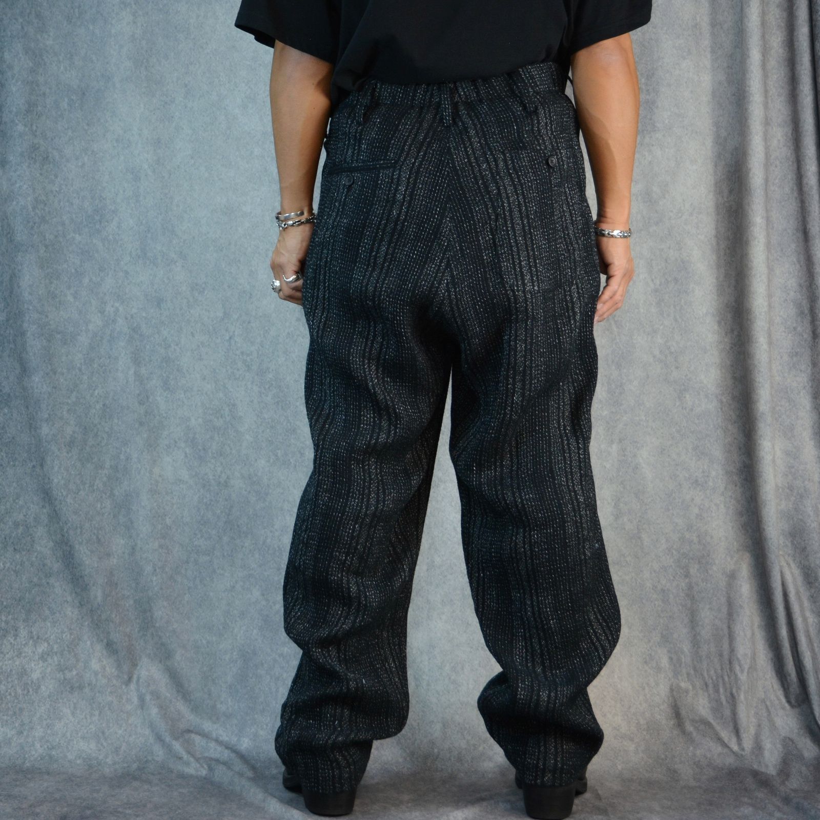 C2H4 ブラック Tortuosily Shaped ワイドパンツ C2H4 ブラック