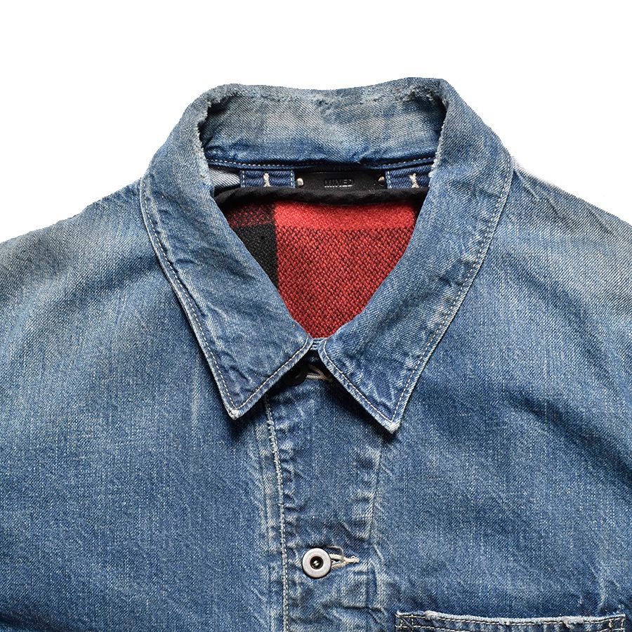 MINEDENIM - G.Nep Denim Liner Coverall JKT （USED） / グレーネップ