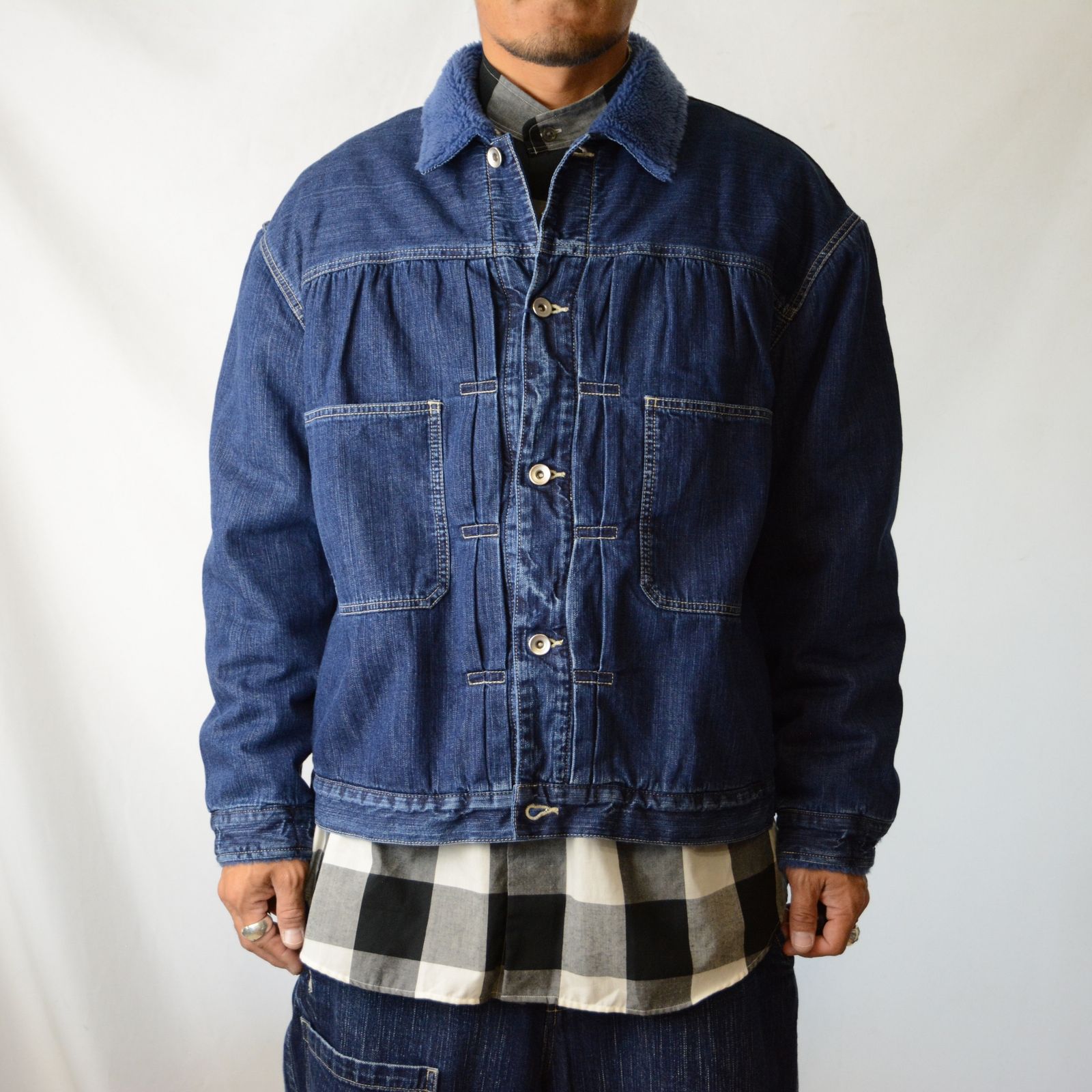Porter Classic - STEINBECK DENIM BOA JACKET (INDIGO