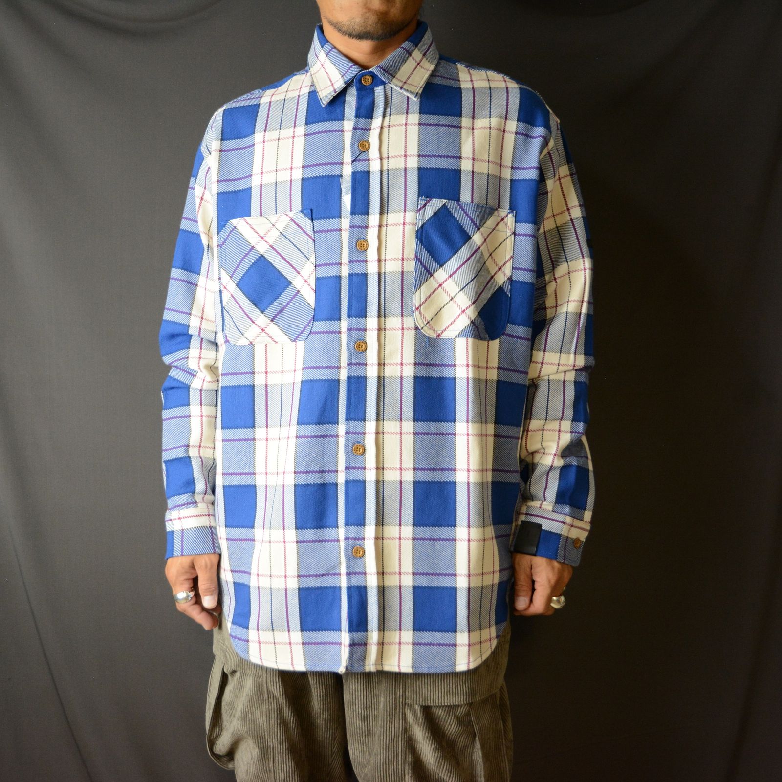N.HOOLYWOOD - BIG MAC チェックシャツ （BLUE） / チェックシャツ