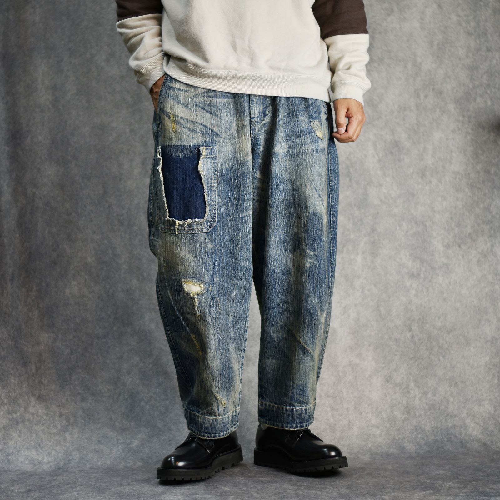 Porter Classic - STEINBECK DENIM POCKET PANTS VINTAGE CUSTOM (BLUE