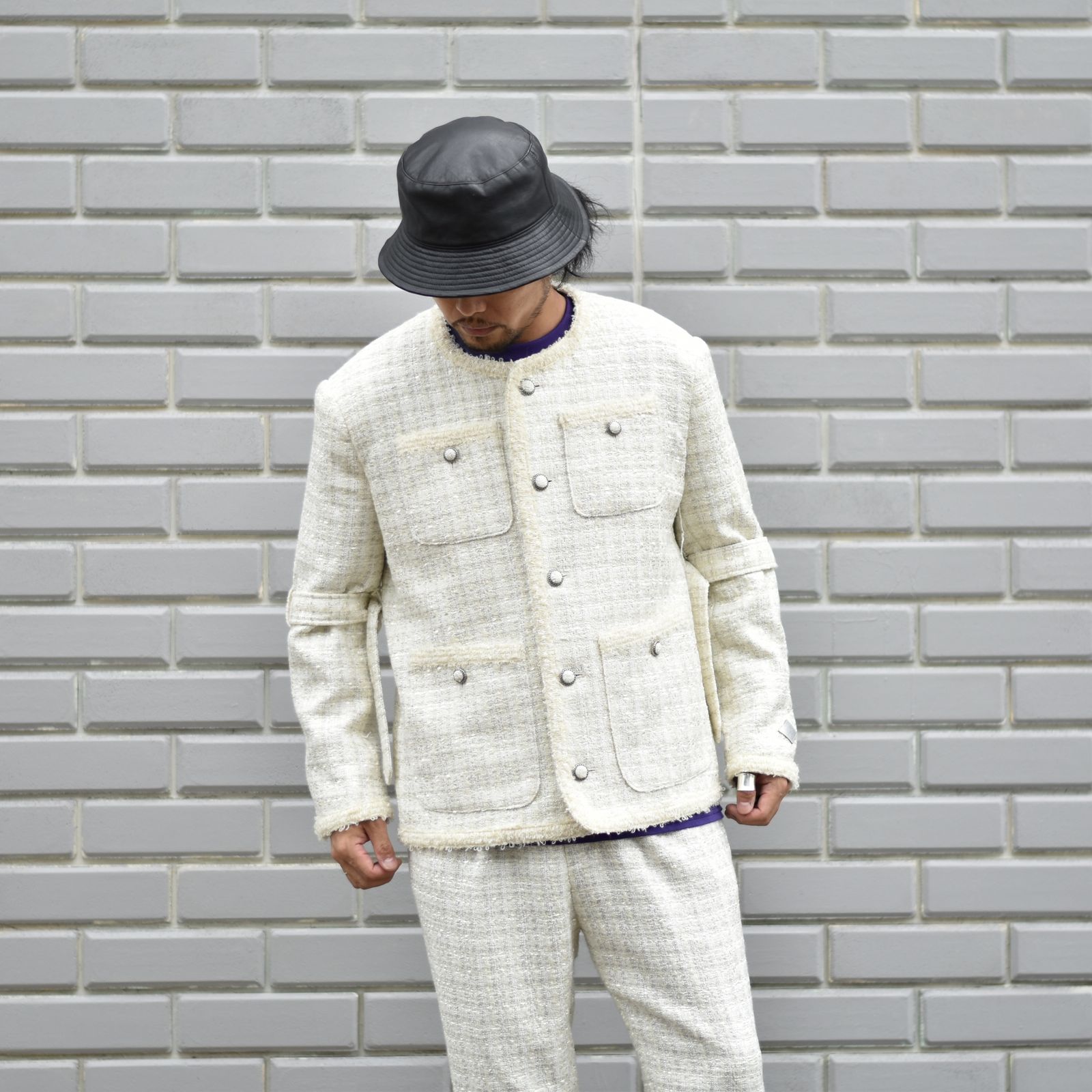 R*D様 【定価12万】MIXED TWEED NO COLLAR BONDAG el conductorH