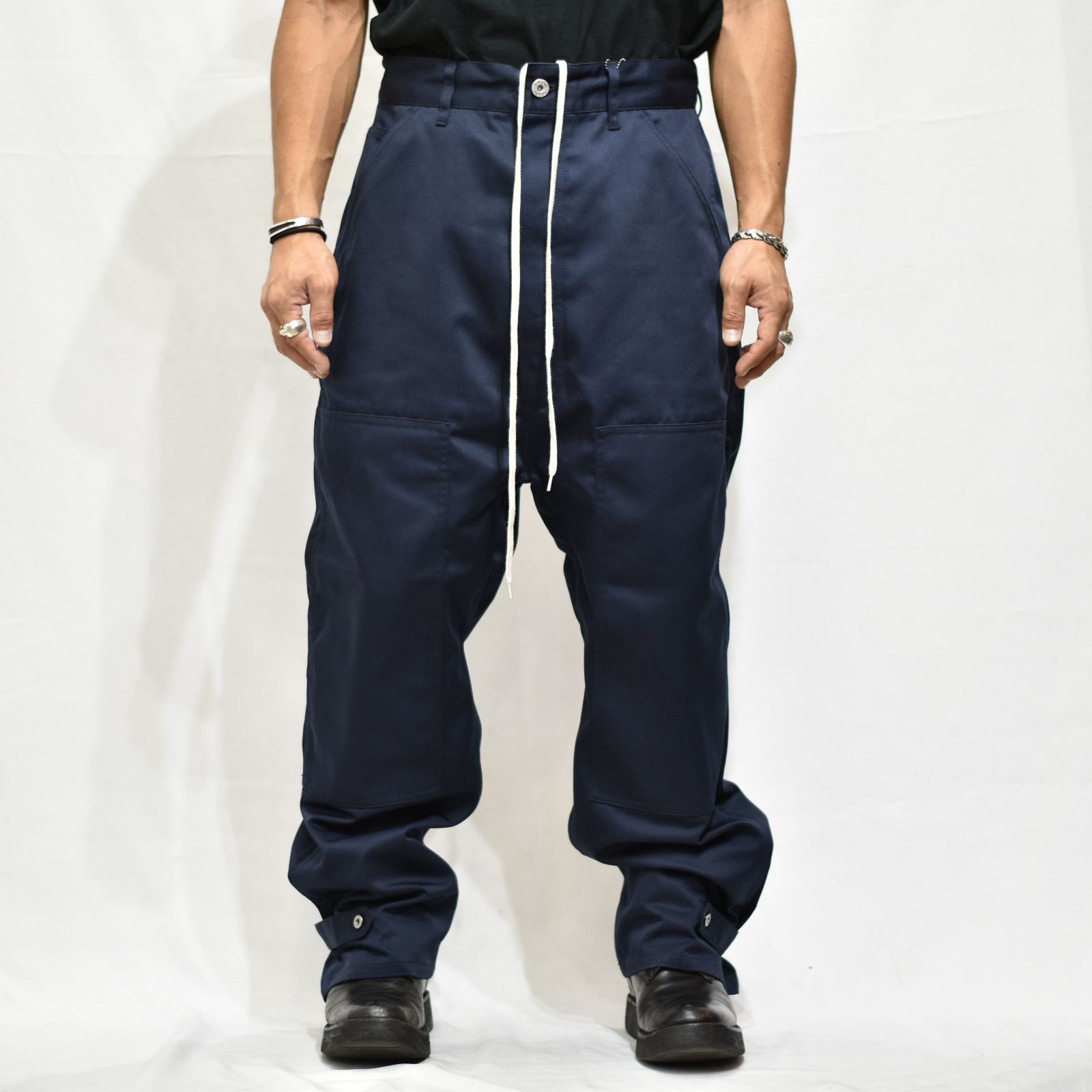 ISAMU KATAYAMA BACKLASH - ×× Dickies ダブルニーパンツ (NAVY