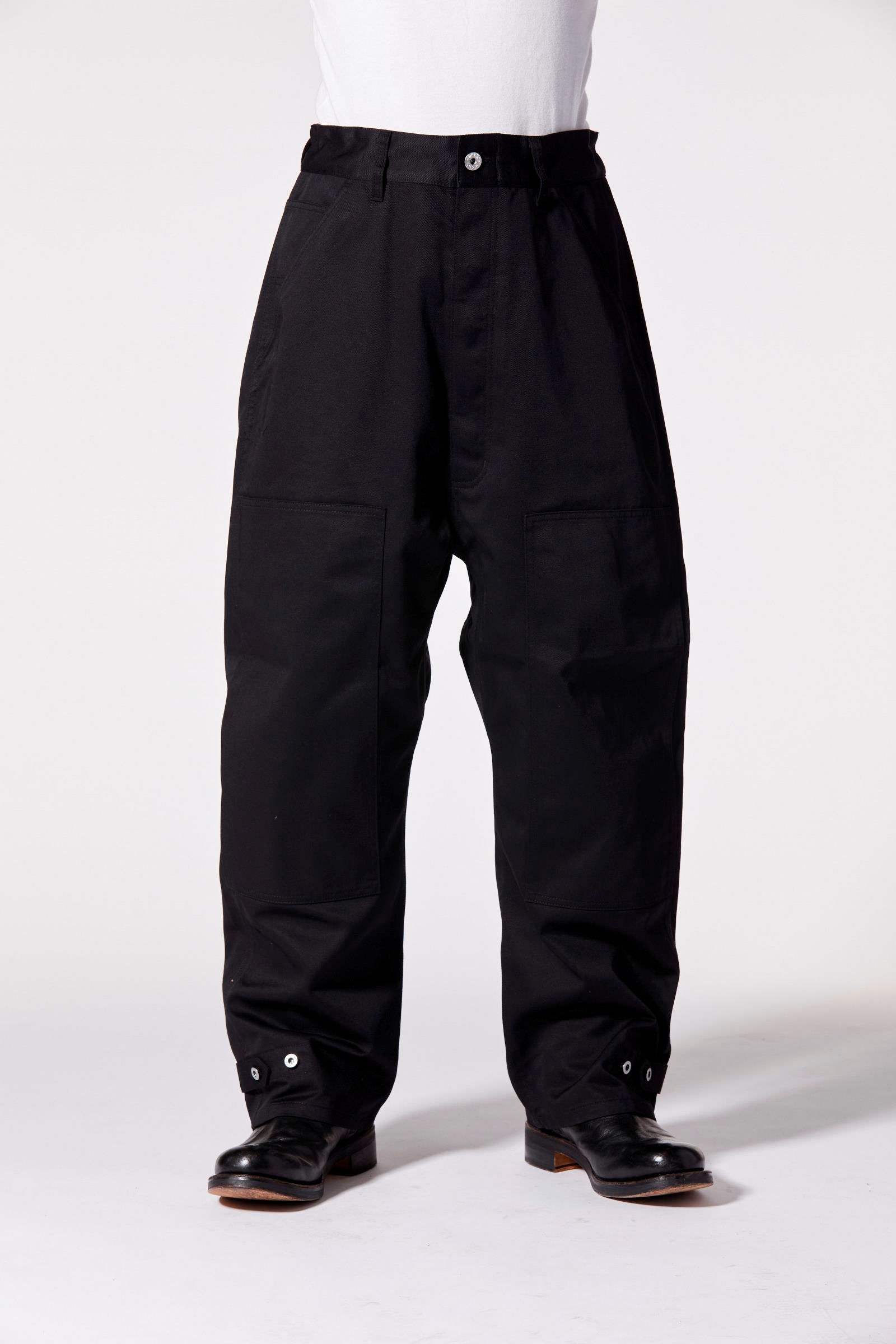 ISAMU KATAYAMA BACKLASH - ×× Dickies ダブルニーパンツ (BLACK