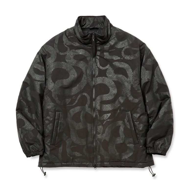 CALEE - P/N TRACK TYPE JACKET ＜SNAKE PATTERN＞ (BLACK)｜トラック