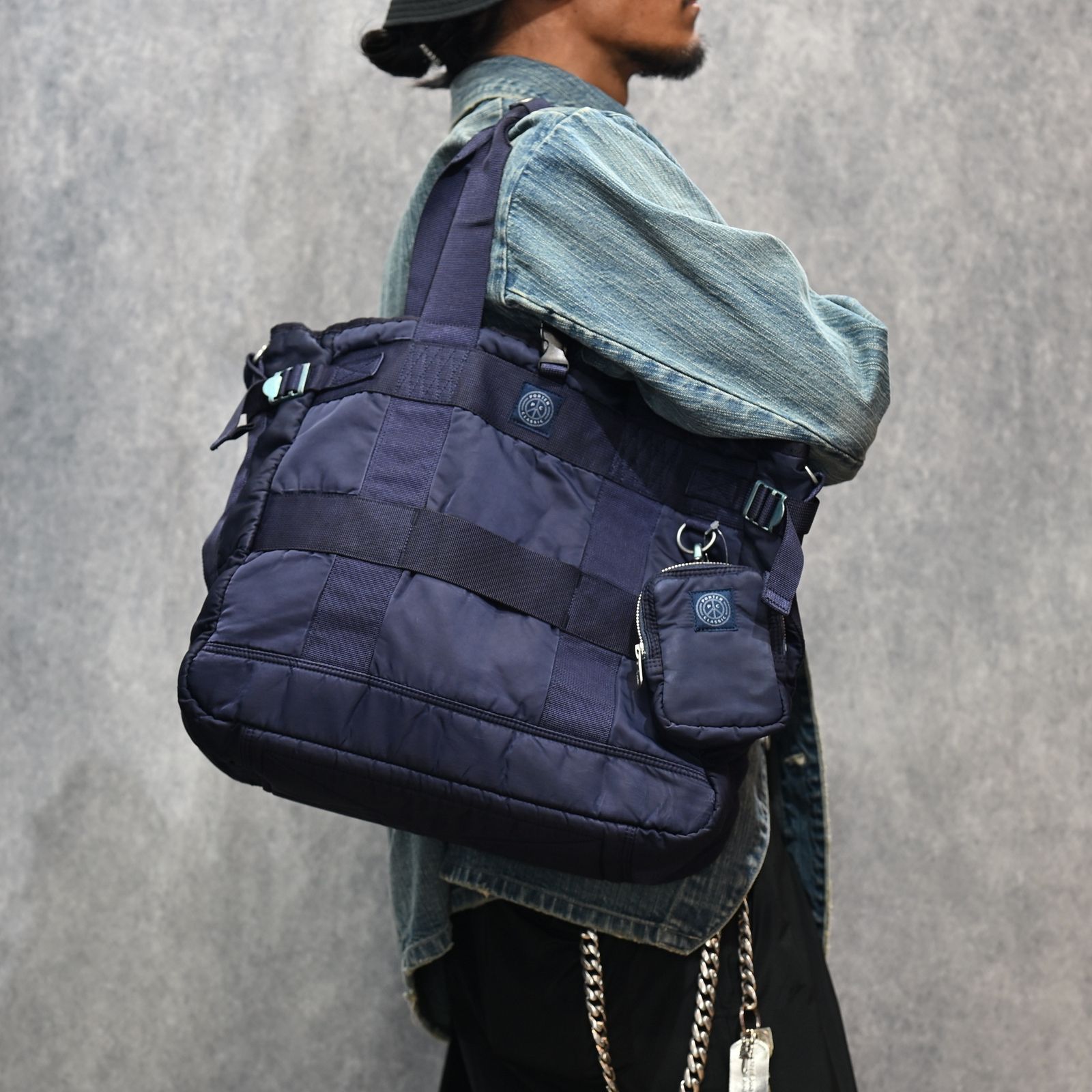 Porter Classic - SUPER NYLON TOTE BAG (BLUE) / スーパーナイロン