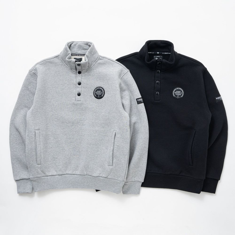 RATS - STAND COLLER SWEAT - BLACK / スタンドカラー スウェット