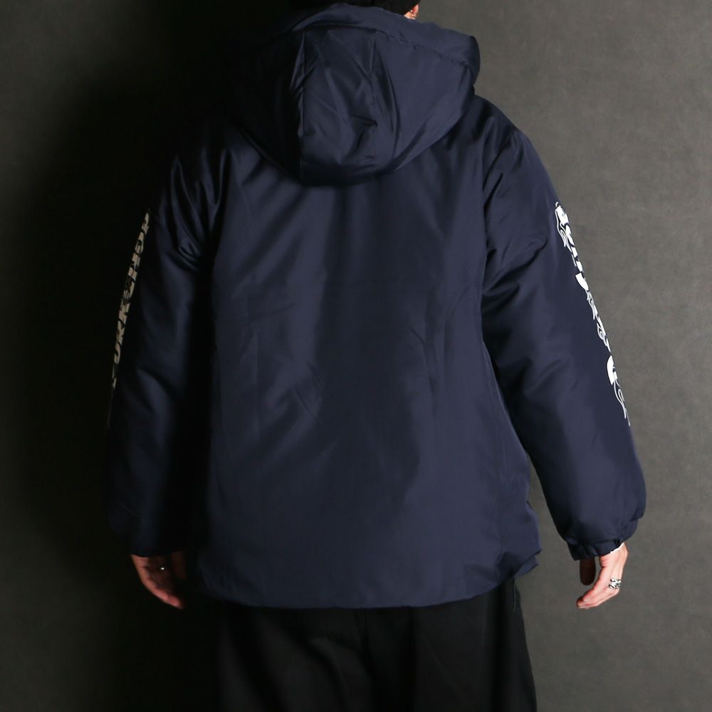 PORKCHOP - BURNING LOGO HOODED JKT / 中綿フーデッドジャケット