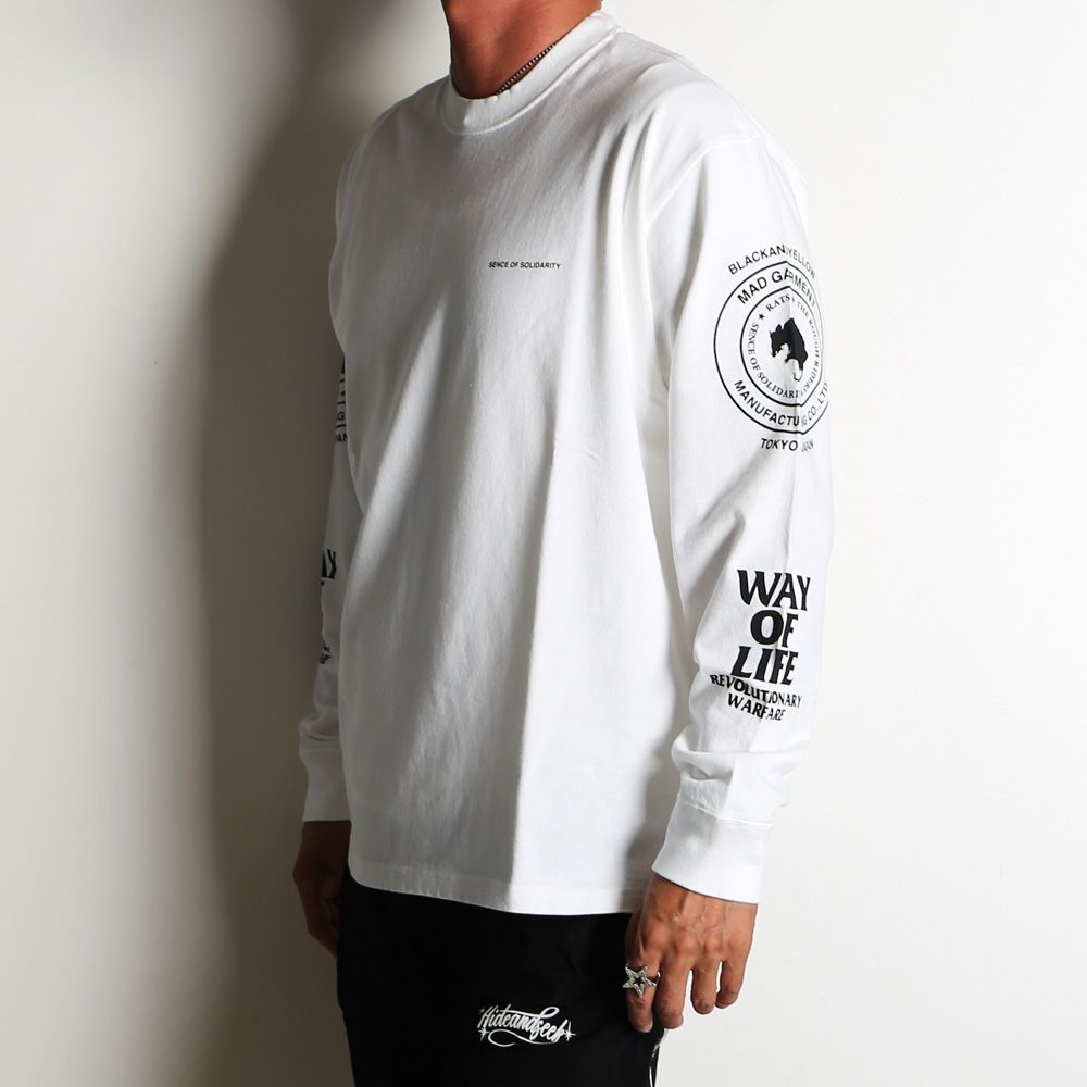 RATS - TWO WHEEL L/S TEE - WHITE / ロングスリーブ Tシャツ / 25'RTC