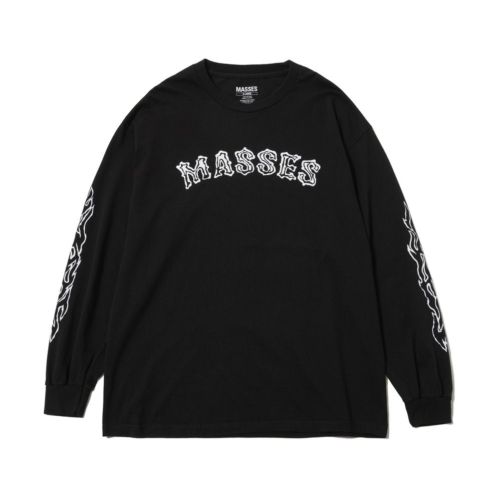 MASSES - T-SHIRT L/S TWIN SKULL - Black / ロングスリーブ Tシャツ