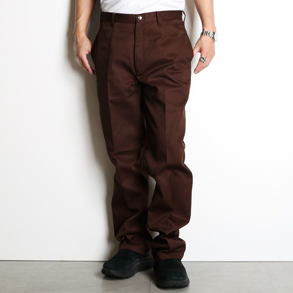 MASSES - × PORKCHOP / HOPSACK PANTS P - Brown / ワークトラウザー