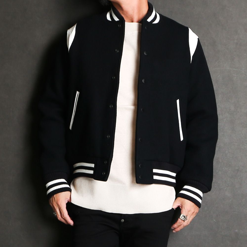 MINEDENIM - Wool Meiton & Leather Studium Jamper / 2310-9004