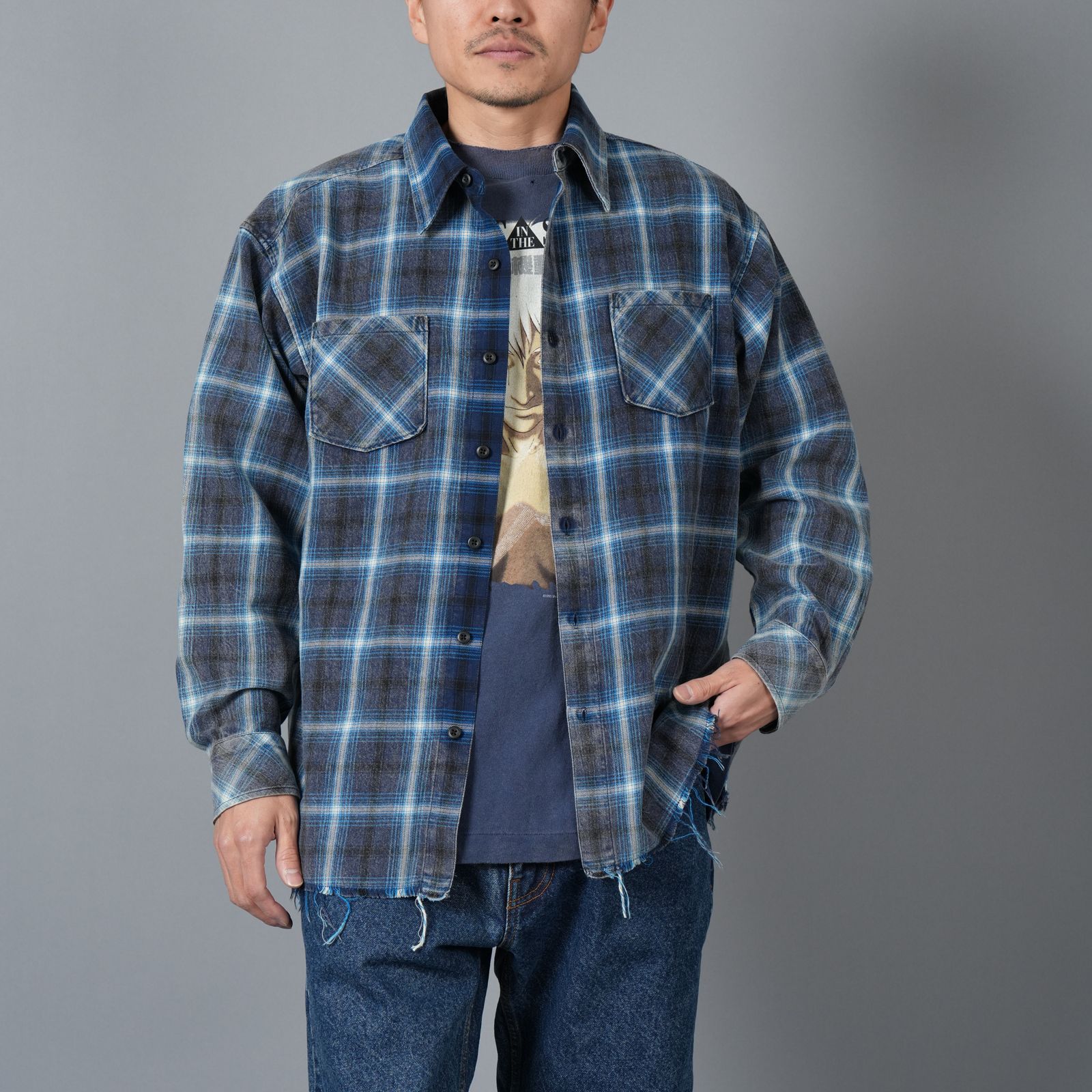 miyagi hidetaka Rafu BLEACHネルシャツ｜Miyagi Hidetaka RAFU