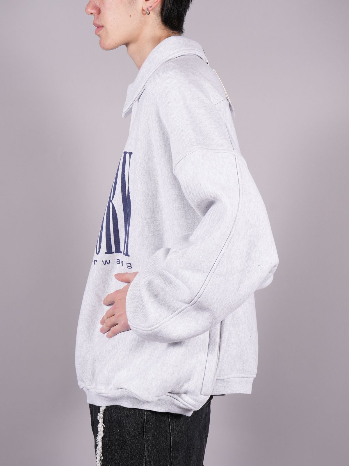 alexander wang - 【ラスト1点】HALF ZIP SWEATSHIRT WITH NY PUFF
