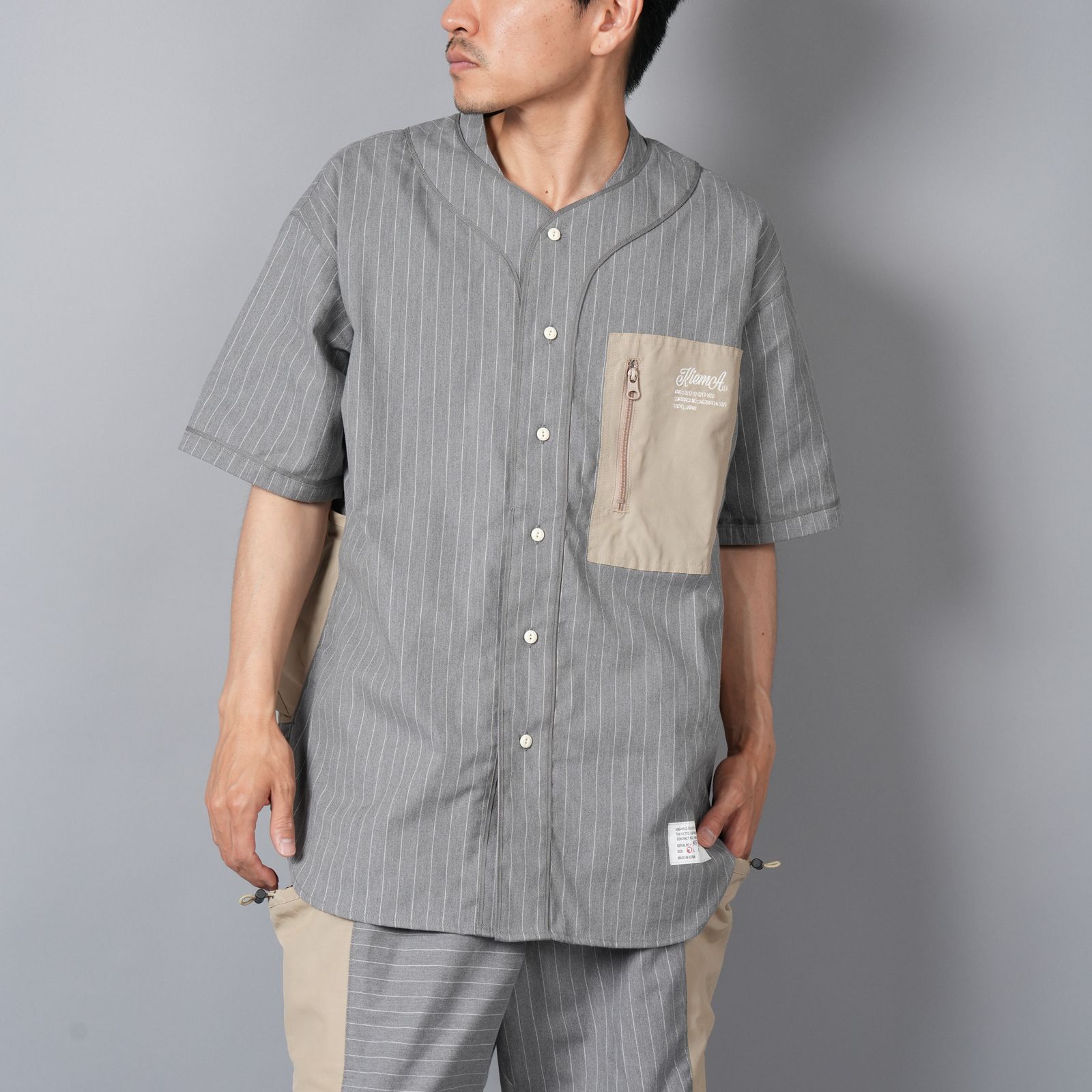 KiEMA - 【ラスト1点】Baseball Shirts / ベースボールシャツ (グレー
