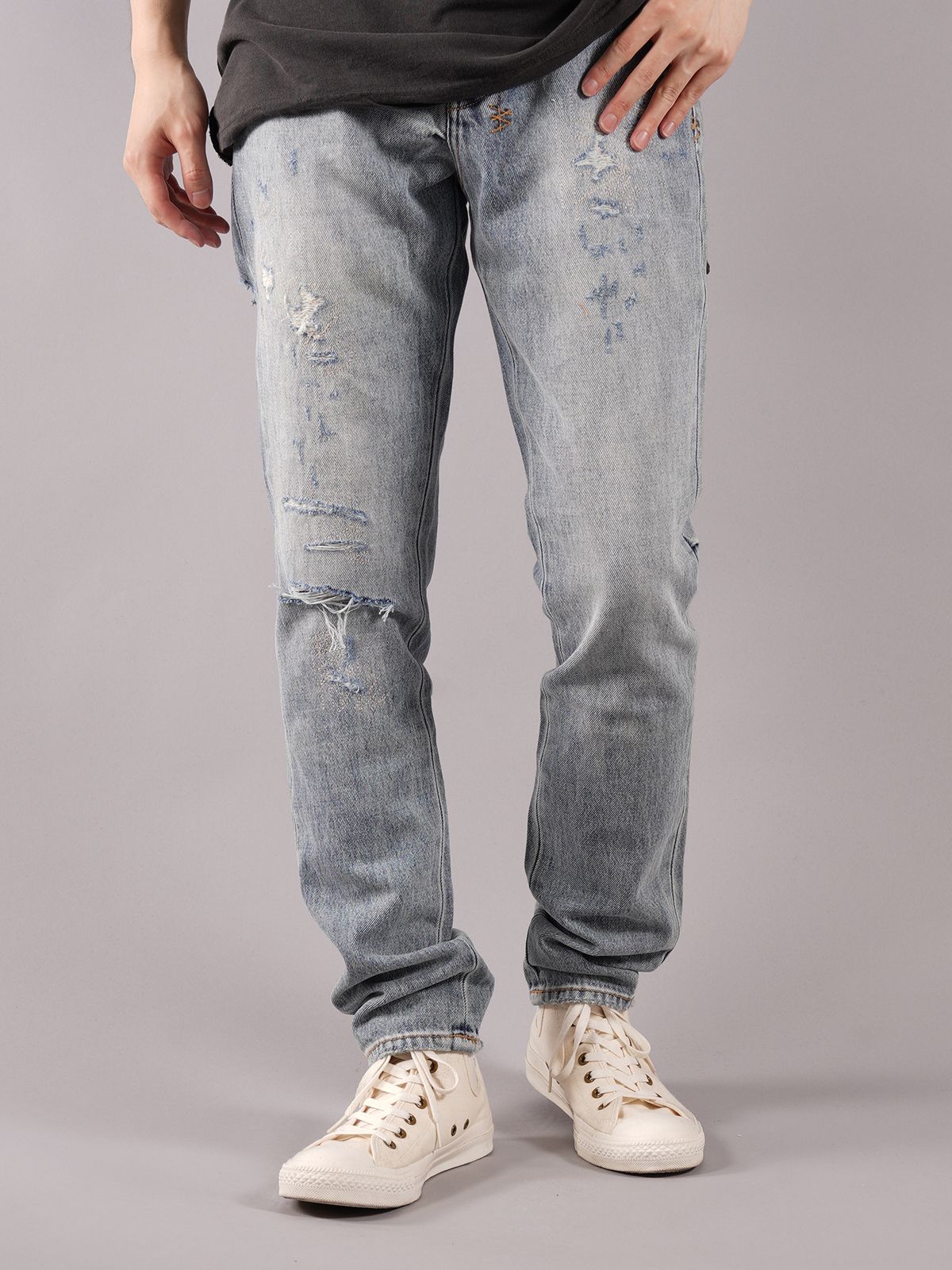 Ksubi - CHITCH DENIM PANTS - デニムパンツ (PUNK BLUE THRASHED