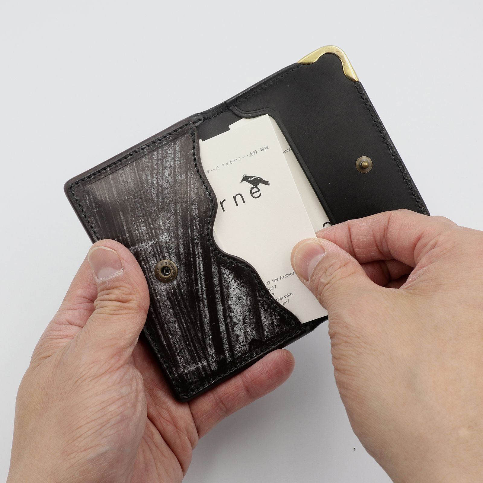 池之端銀革店 - 【Cramp】カードケース UKブライドルレザー 名刺入れ