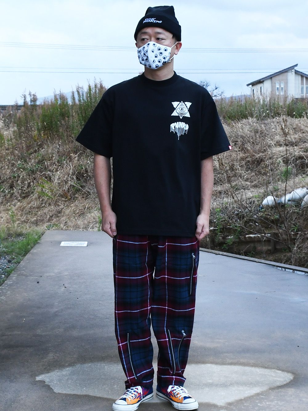 PUNK DRUNKERS - あいつ刺繍総柄パンツ | DOLL