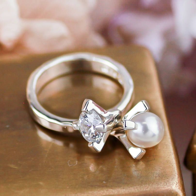 e.m. - 【即日発送可】e.m.×GENTiL / CZ&パールリング(11号) | GENTiL