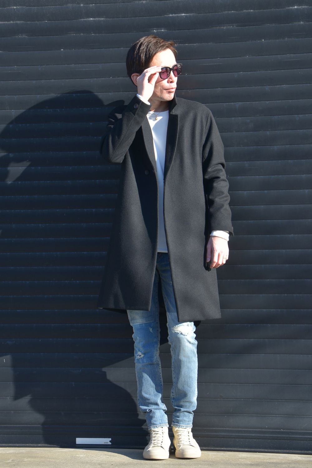 Wjk】 コクーンコートを使用したコーデ② ～王道カジュアルスタイル
