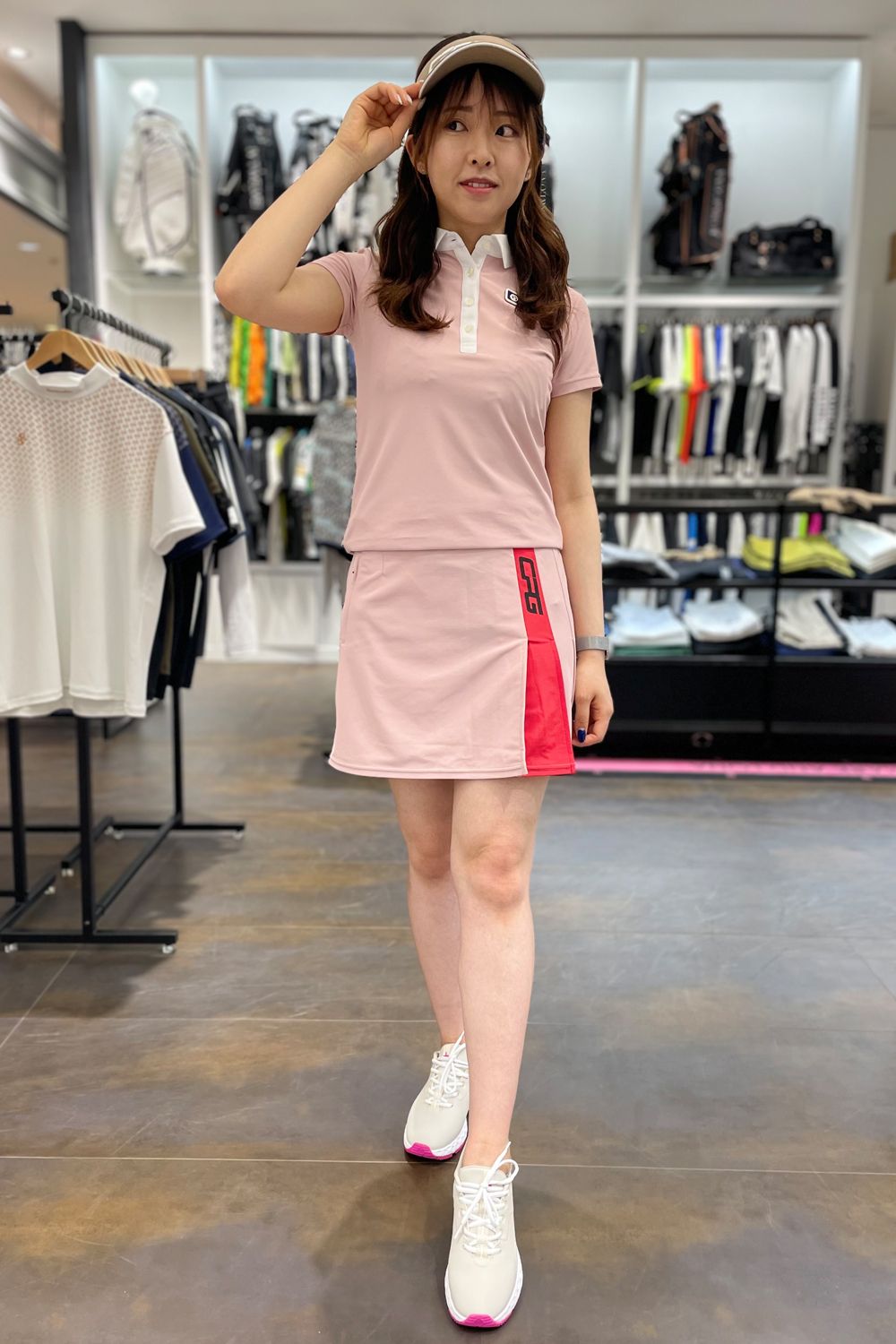 BURBERRY GOLF サンバイザー ポロシャツ スカート セット BURBERRY