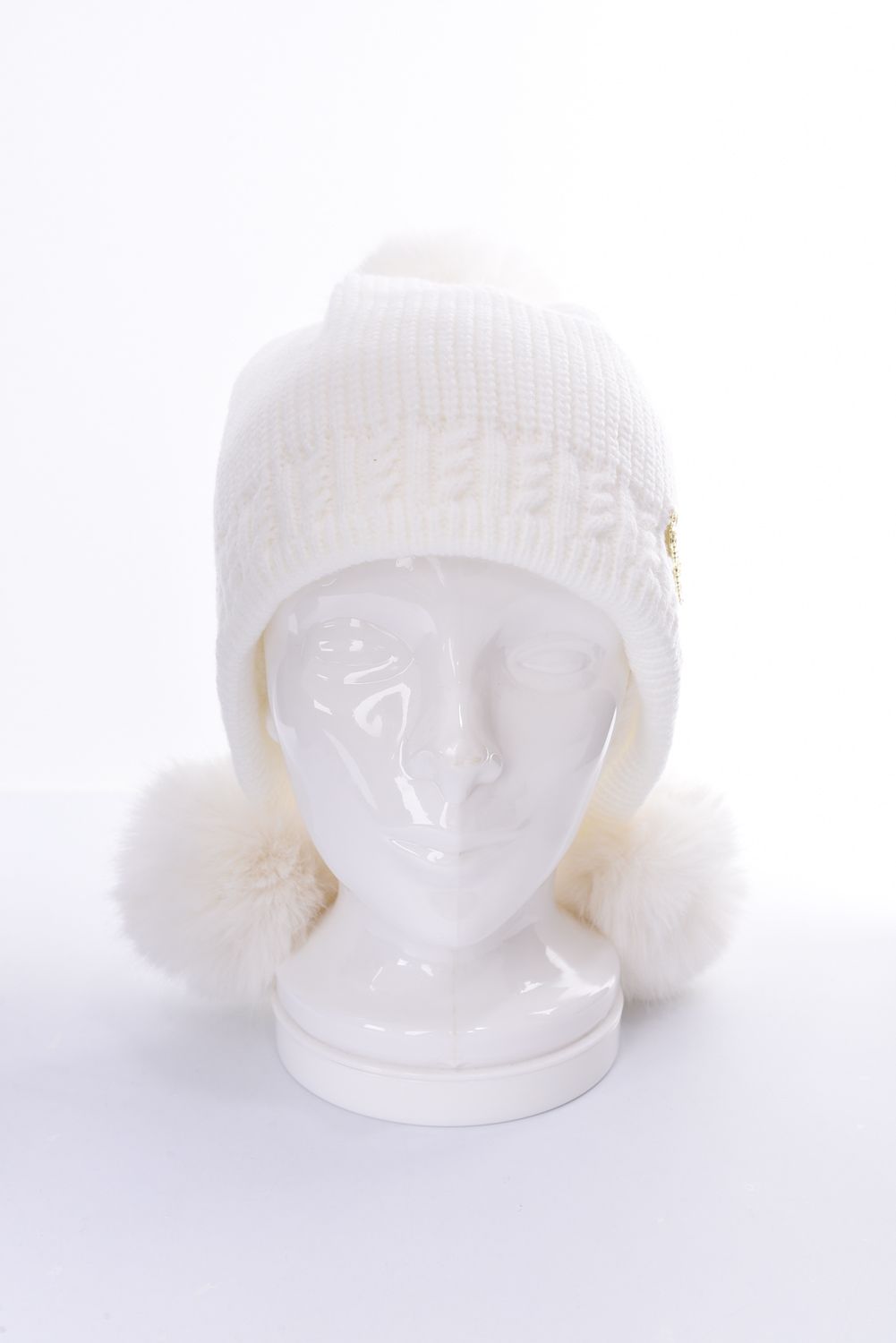 Resurrection - TRIPLE POMPOM KNIT CAP / ブランドロゴ ポンポン