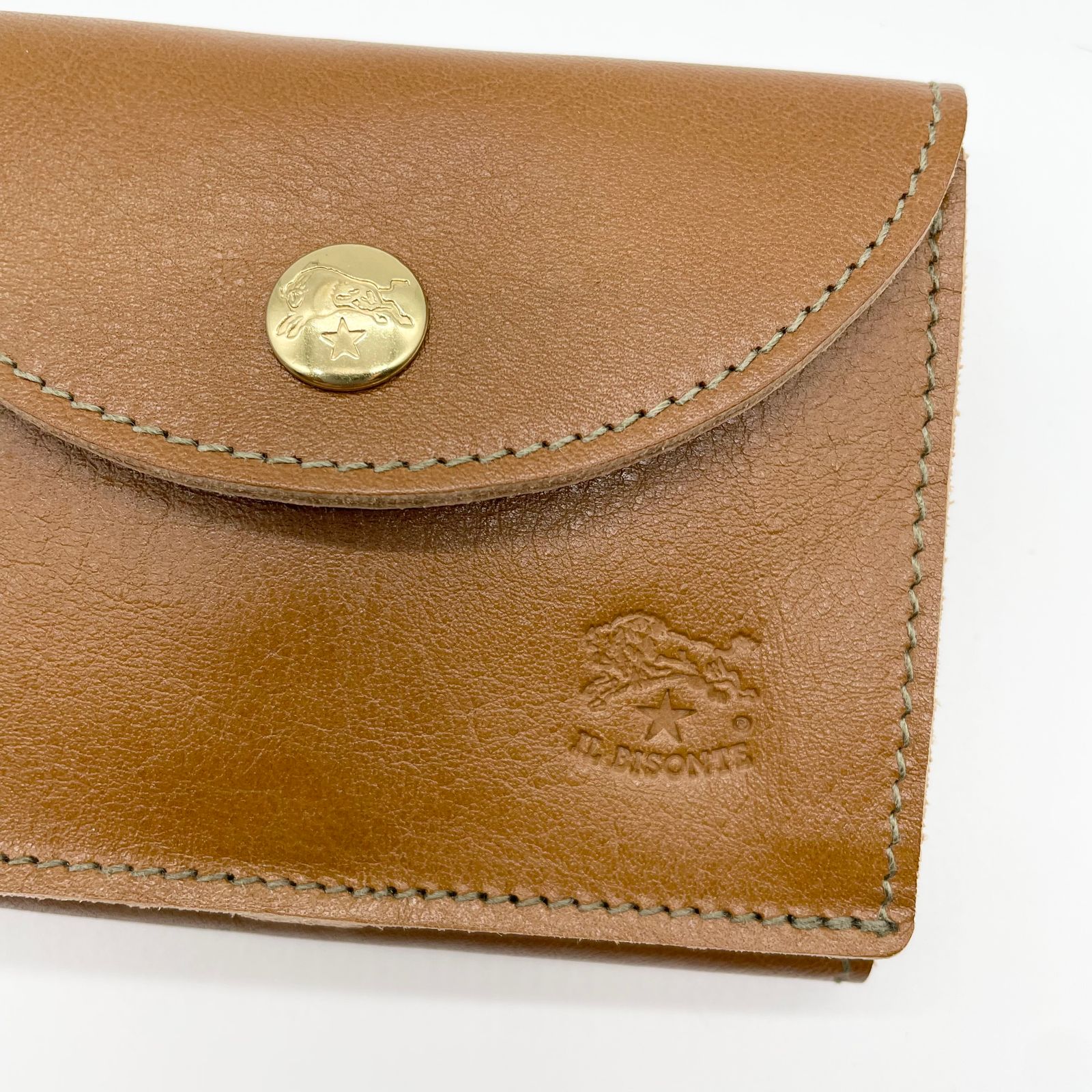 IL BISONTE - トリフォルドウォレット/三つ折り財布/オリーブ