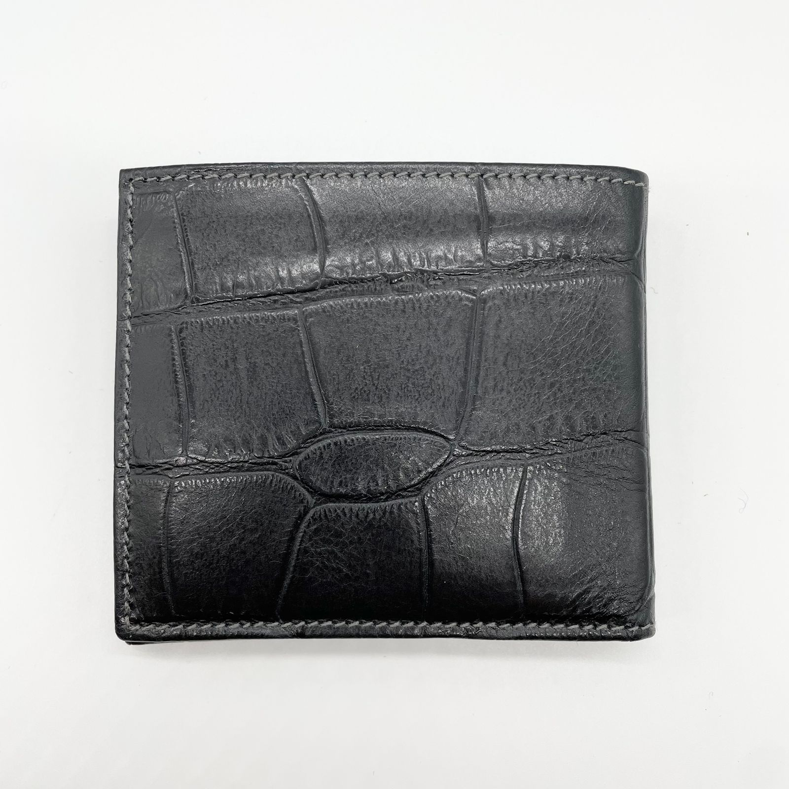 IL BISONTE - クロコ型押し二つ折り財布 | HALLOW's web store