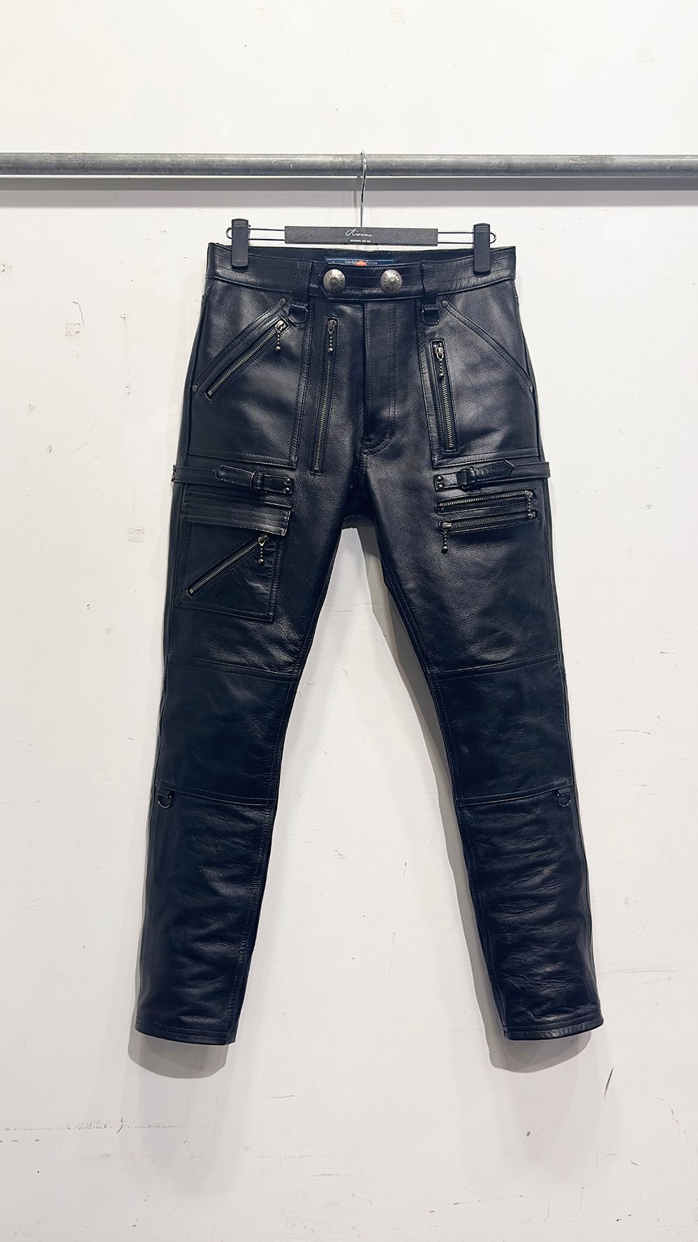 Azuma - × BLACKMEANS LEATHER ZIP PANTS / レザーパンツ (BLACK) | HAZE