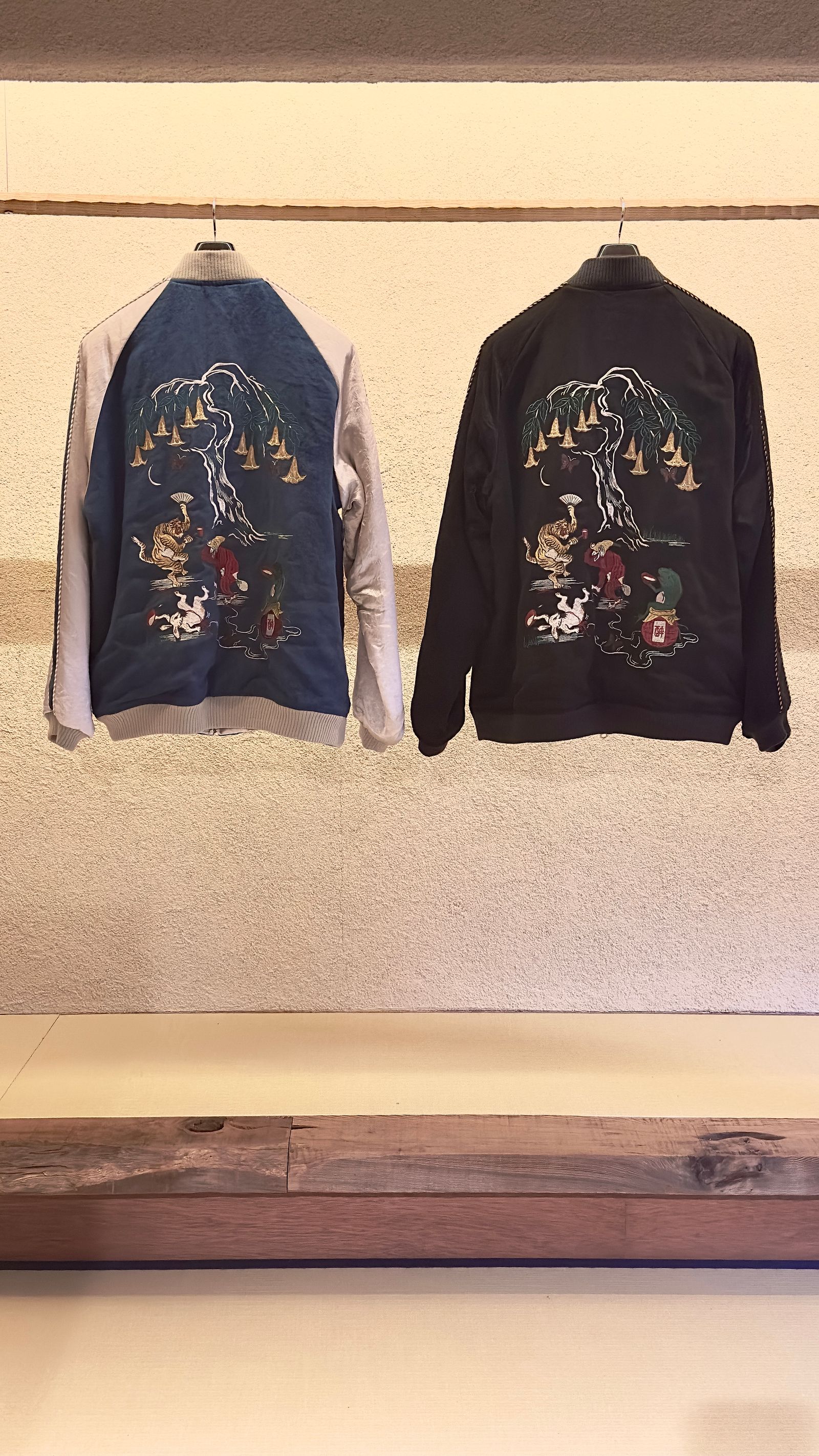 Azuma - × ROTAR 鳥獣戯画 SUKA JACKET / スカジャン (BLACK,BLUE) | HAZE