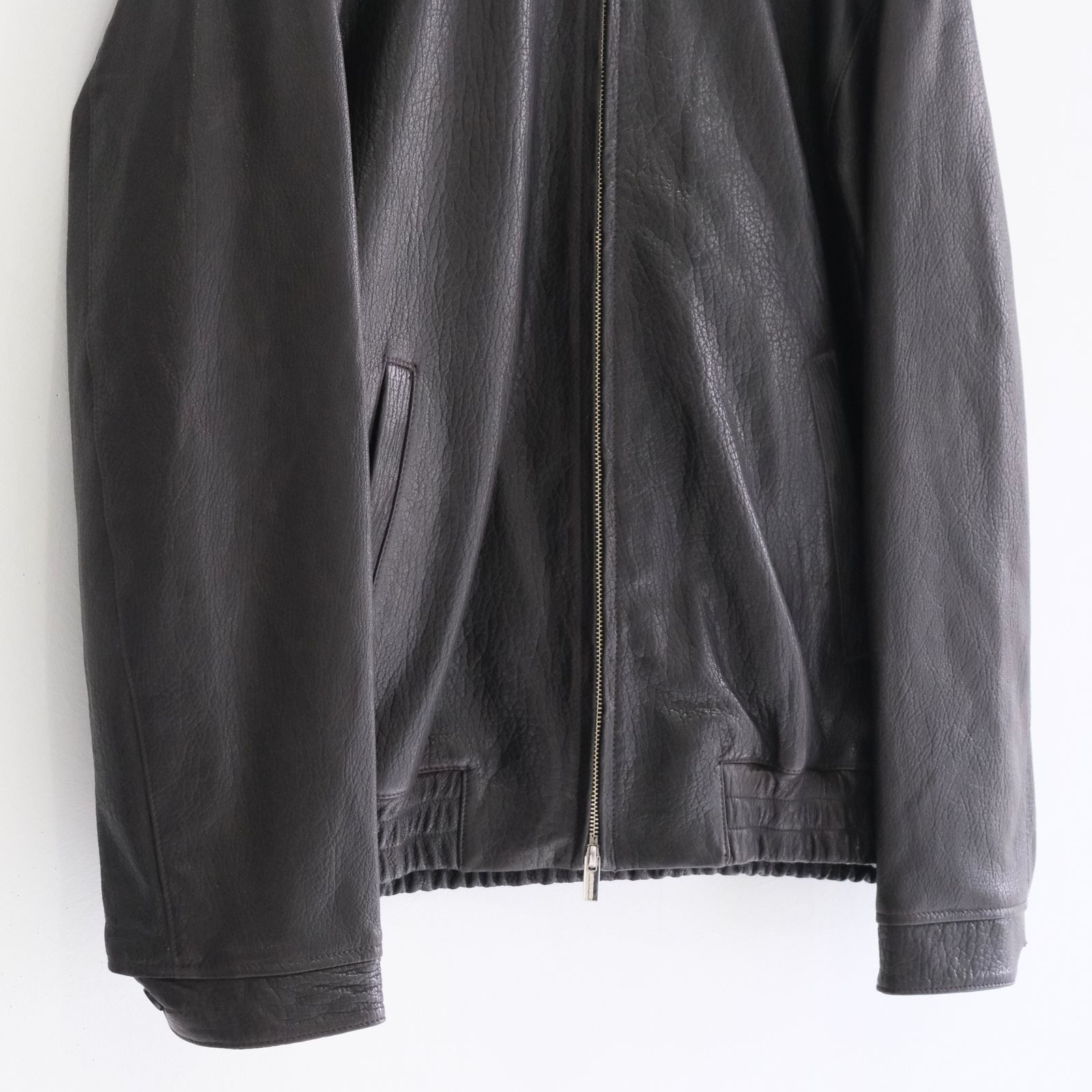 SEVEN BY SEVEN - LEATHER ZIP UP BLOUSON ‐Sheep Shrink leathe