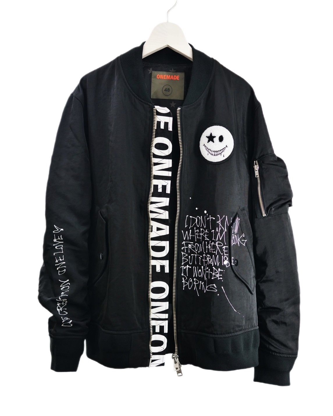 ONE MADE - 【絵画アートがそのまま衣類に】 別注MA-1 / ハンドメイド