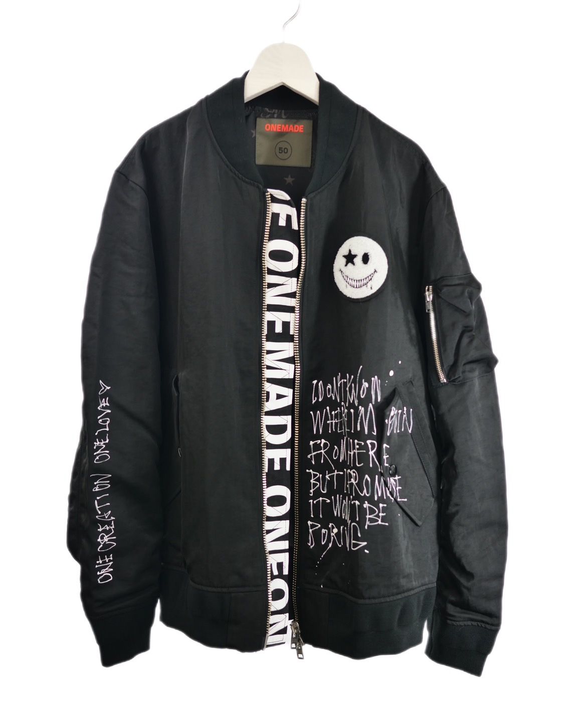 ONE MADE - 【絵画アートがそのまま衣類に】 別注MA-1 / ハンドメイド