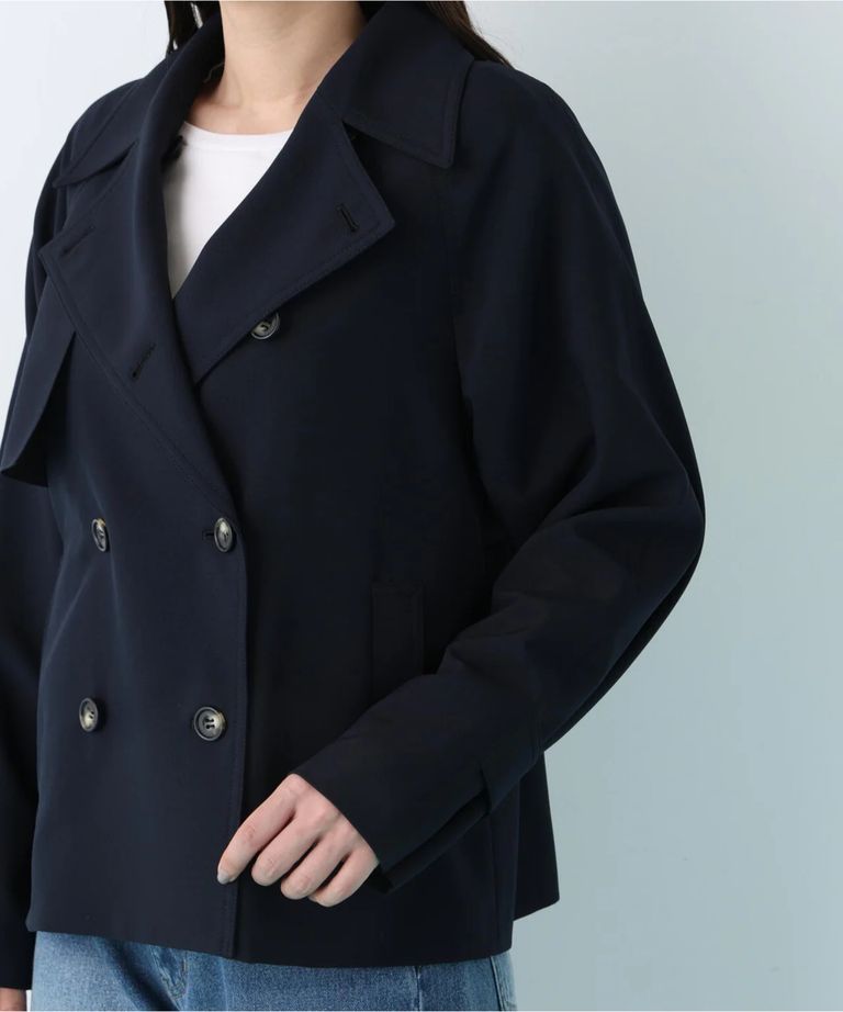 PINKY&DIANNE - ソフトオックスショートトレンチコート(ネイビー