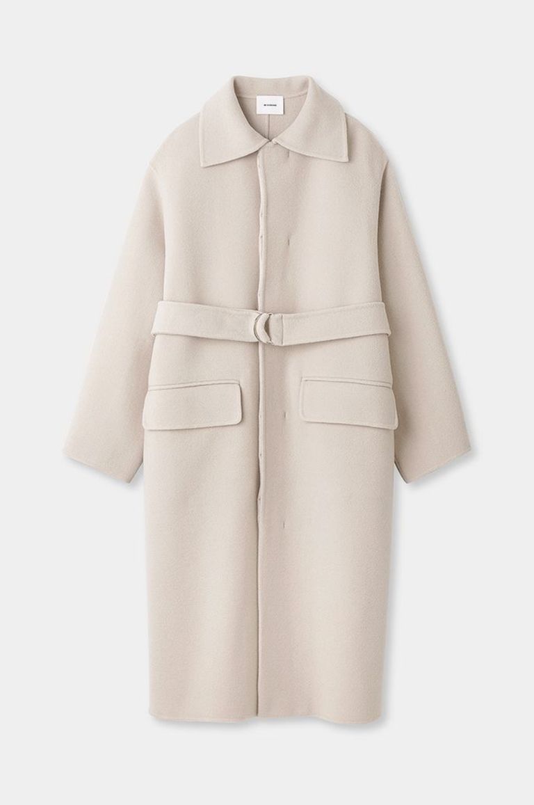 MIESROHE - ミドルコクーンマニッシュコート(アイボリー)ウール / 共