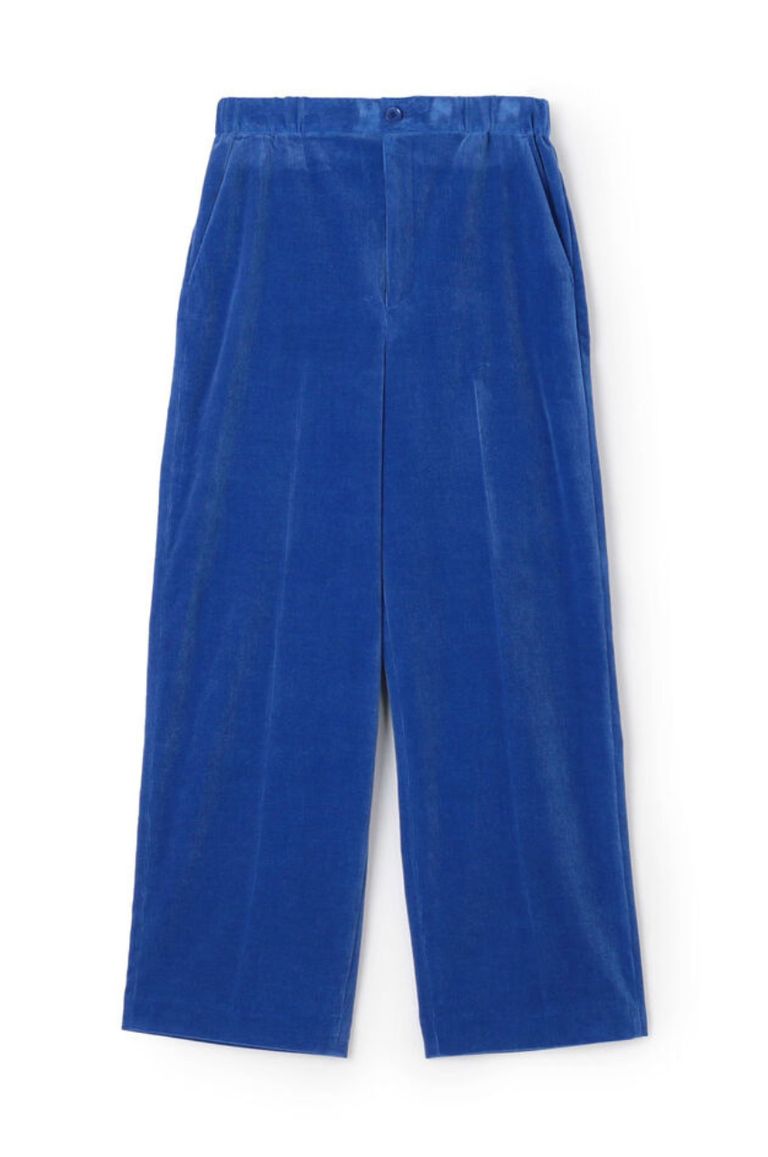TOMORROWLAND - ストレッチコーデュロイ パンツ (ブルー) ポリエステル