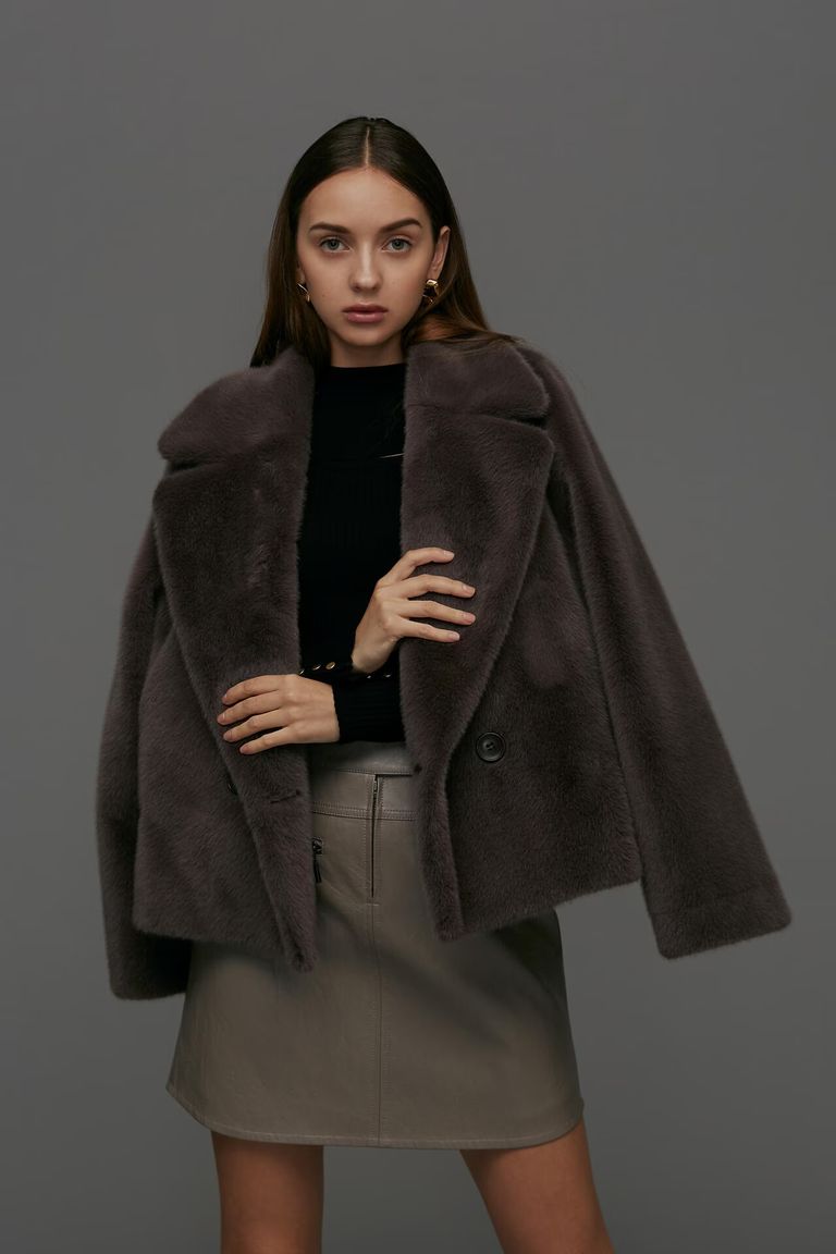 PINKY&DIANNE - フォーファーライダースブルゾン（モカ）ポリエステル