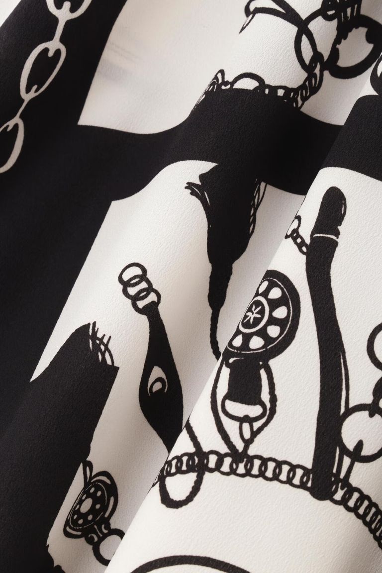 PINKY&DIANNE - コントラストプリントワンピース (ホワイト