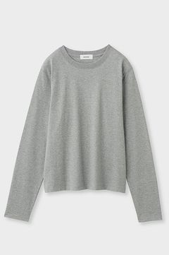 MIESROHE - コットンベーシックロンT(グレー) / 綿100