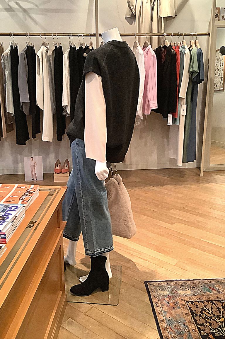 Theory - ニットベスト (ブラック) 毛 / カシミヤ / オーバー