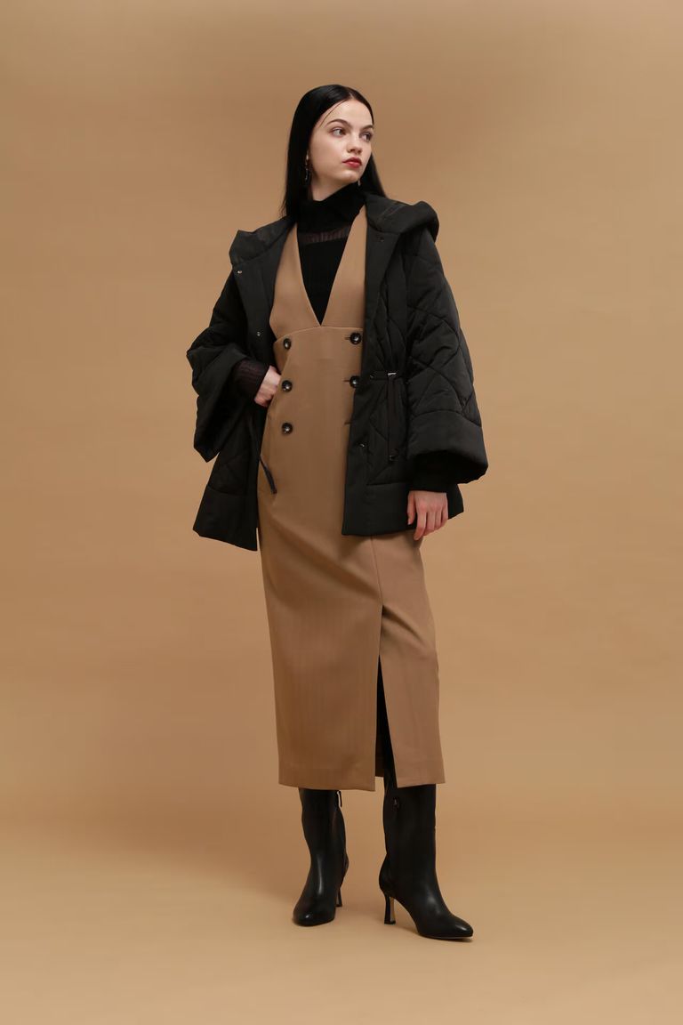 PINKY&DIANNE - キルティングショートコート (ブラック