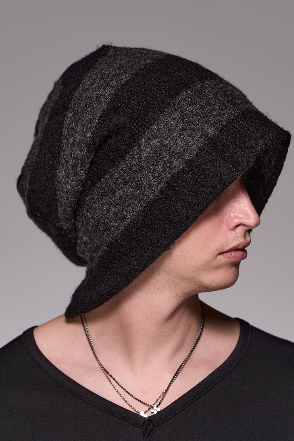 kiryuyrik - Damage Border Cap / ダメージボーダー ニット キャップ