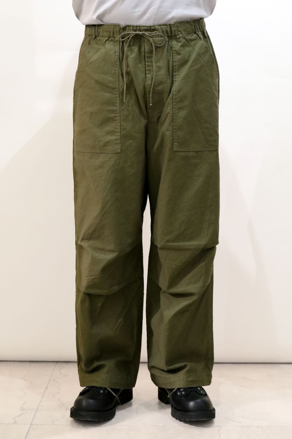 marka - ORGANIC COTTON BACK SATIN AGGRESSOR PANTS / オーガニック