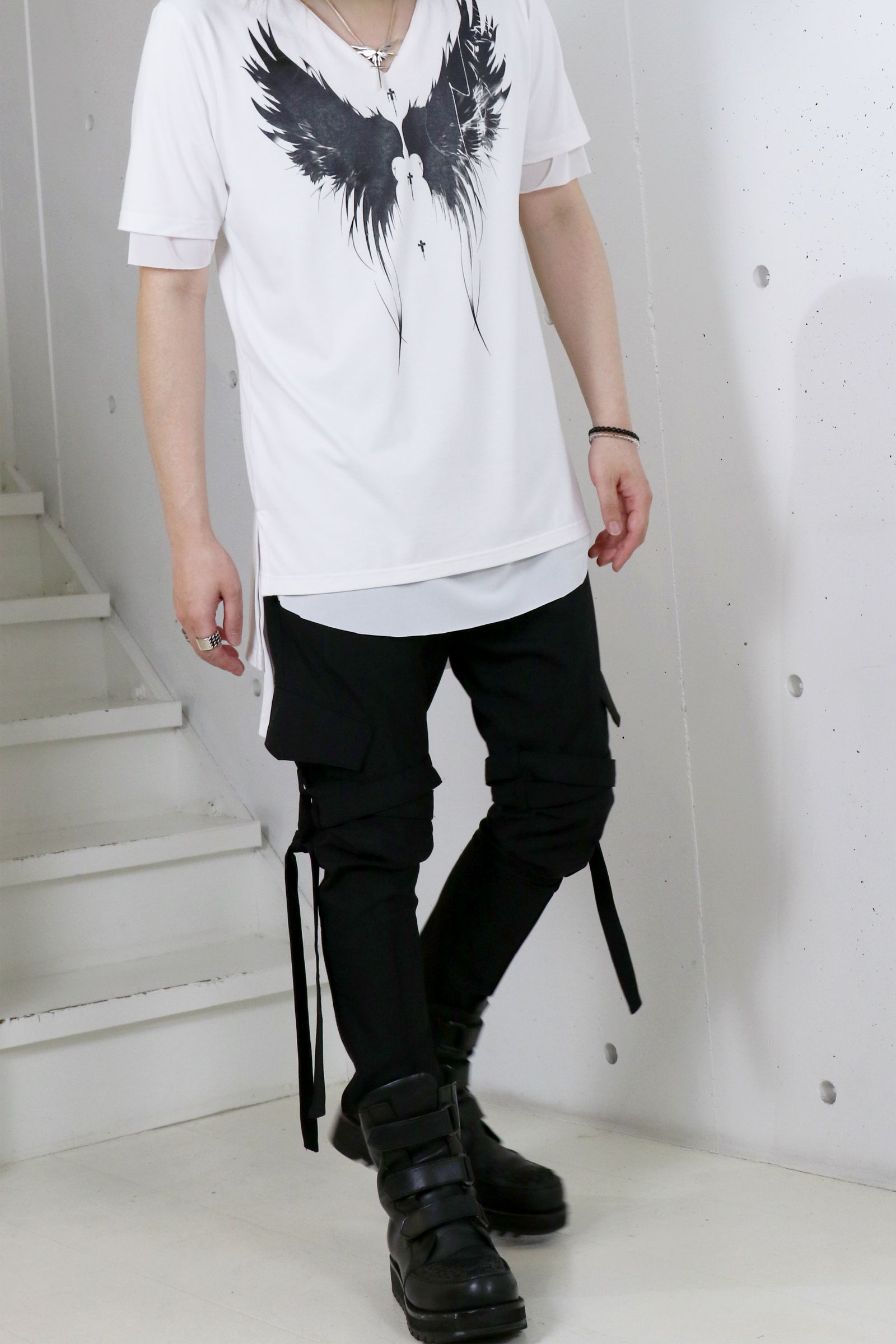 kiryuyrik - Layered V-Neck T-Shirt / レイヤード Vネック Tシャツ